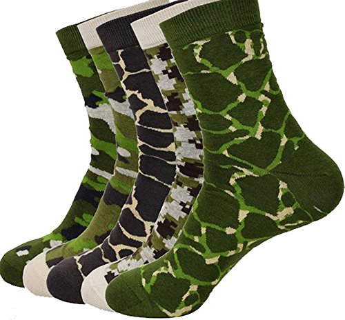 Preisvergleich Produktbild possec Herren Camouflage Sport Socken 5 Stück