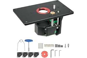 Hasaller Invertierter Oberfräsentisch aus Aluminiumlegierung Oberfräsenhebetisch Router Tisch Lift Kit Trimmmaschine Inverted Lifting Table Router Lift für Holzbearbeitung für kleine Trimmmaschinen