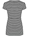 The Essential One - Maternity Nursing Pyjamas Stripe Crop - Black Cream - Medium - EOM136
