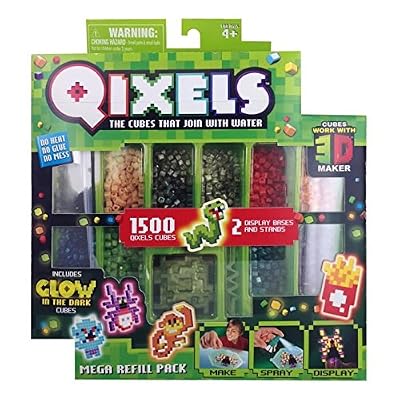 Asmokids Kanaï Kids - KK87074 - Mega Recharges Glow Qixels - 1500 Recharges - 10 Couleurs