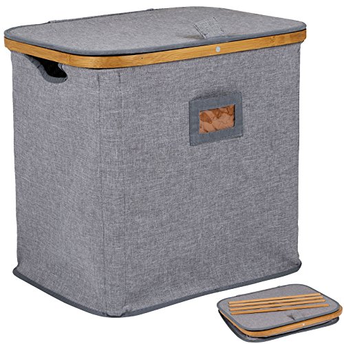 Bo-Camp Urban Outdoor 1609325 Wäschekorb Shoreditch Wäschetruhe Wäschebox Wäschesammler Leinen Optik