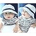 2016 Fashion Unisex Infant Baby Toddler Cotton Sun Protection Hat Stripe Rim Cap For Summer Outdoors Blue