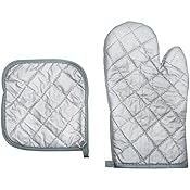 Okayji Cotton Heat Proof Microwave Oven Gloves & Heating Pad Combo (Randmom Colour and Design)