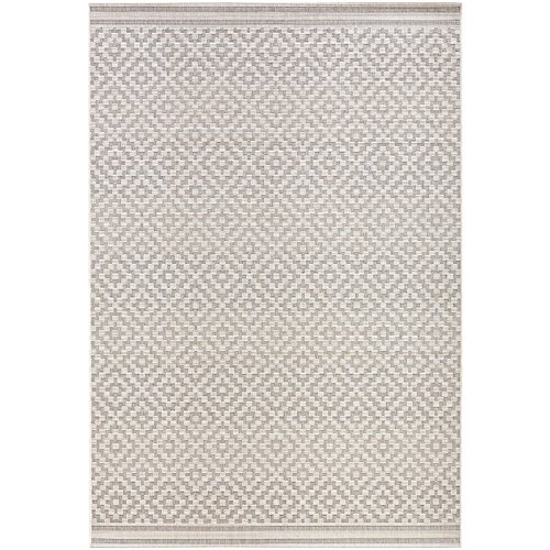 In- & Outdoorteppich Raute Grau Creme | 102467, Größe:140×200 - 4