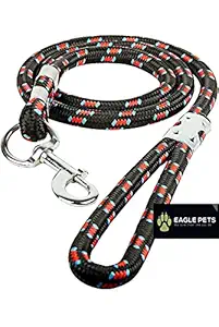 Eagle Pets Nylon Rope Dog Leash for Medium to Large Breed Dogs 5ft. Long (Color May Vary) .