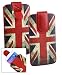 Produktbild Emartbuy® Union Jack Print Premium PU Leder Slide in Hülle Tasche Sleeve Abdeckungs Halter ( Größe LM2 ) Mit Pull Tab Mechanism Passend für HiSense Infinity KO C20 Smartphone