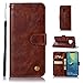 Produktbild Vogu'SaNa Mate 20 Pro Hülle, Case für Huawei Mate 20 Pro Cover HandyHülle Leder Flipcase Schutzhülle Schutz Etui Brieftasche Flipcover Tasche mit Ständer und Magnetverschluss Braun
