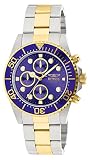 Invicta 1773 Pro Diver Herren Uhr Edelstahl Quarz blauen Zifferblat