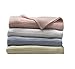 100% Luxury Soft Cotton Cellular Baby Blanket for Pram, Moses Basket or Crib and Travel in Blue Pink Cream or White (1 x Pink)