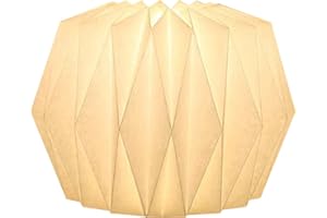 Eylkeup Origami Design Papier Lampenschirm, Nordische Kreativpapier Lampenschirm Deko Papier Laterne Deckenlampen Shade, Moderner Lampen Schirm Rund für Hängelampe