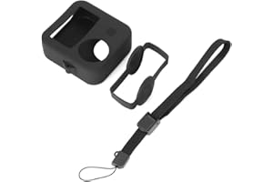 LYRLODY Miękki Silikonowy Futerał Ochronny na Aparat, Futerał na Aparat do GoPro Max, Silikonowy Futerał Zapobiegający Kurzowi, Smugom i Zadrapaniom z Aparatu, Czarny