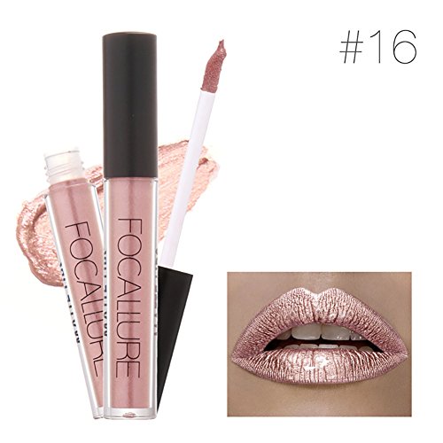 ROPALIA 7 Farben Metallic Lip Gloss Wasserdicht Nicht Auf Cup Flüssig Lippenstift Kosmetik - 2