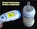 Home or School Medical Thermometer. Neat 6" size. Reads from Forehead with no physical contact. Instant fever detection & will not disturb your child. Guaranteed accuracy 0.2°. Nanny's Choice backed by 35 Years professional childcare experience. Best infrared method for baby, child or adult. Clear function buttons and 3-colour digital display for easy operation. Warns of high temperature or fever, displays °C or °F. Most accurate method for measuring core body temperature. Instant results with no invasive procedure, so safest method for newborn babies. Versatile: Body temperature, baby milk, bath water, room temperature