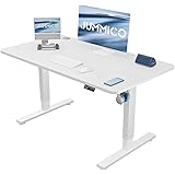 JUMMICO Höhenverstellbarer Schreibtisch 100x60 cm Schreibtisch Höhenverstellbar Elektrisch Ergonomischer Steh-Sitz Tisch Comp