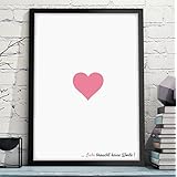 LIEBE BRAUCHT KEINE WORTE - hochwertiger Kunstdruck – liebevolles Geschenk zum Geburtstag Jahrestag Hochzeitstag Valentinstag Weihnachten für Mann & Frau Freund & Freundin - Rahmen optional zubuchbar