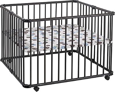 Geuther Parc Pliable Lucilee Grand modele 94,5 x 102 Wengé fond de parc coloris Pois