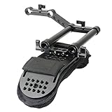Este kit de estabilizador de hombro para cámara / videocámara DV / DC puede evitar el temblor o la vibración de las manos mientras graba. Diseño flexible, fácil de transformar en diferentes modos de disparo. Los lados de la placa del hombro tienen muchos orificios para tornillos de 1/4 '' y un orificio para tornillos de 3/8 '', para una fácil instalación de bricolaje de varios accesorios para equipos fotográficos.