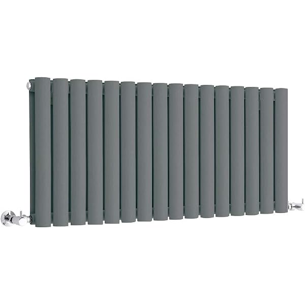 Milano Aruba - Modern Anthracite Horizontal Double Panel Oval Column  Radiator - 400mm x 1000mm : Amazon.co.uk: DIY u0026 Tools