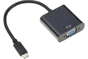 CICON Câble Adaptateur USB-C vers VGA USB Type C - USB C Vga Adaptateur pour MacBook/Chromebook/Acer/Dell/HP/Lenovo (Black)