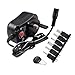 Produktbild Universal Power Adapter – 12 W Universal AC/DC Adapter, Power Main Ladegerät Steckernetzteil mit 6 Wählbaren Adapter Tipps für 3 V 4,5 V 5 V 6 V 7,5 V 9 V 12 V Haushalt Elektronik und LED-Strip – Schwarz