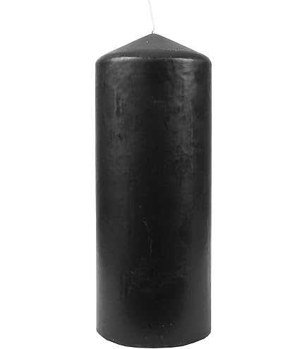 Candele Cero Nero - 4 Pezzi, Diametro 7cm X Altezza 15cm | Bruciano Senza Fumo E Senza Colare - Foto 5