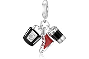 SEVENWELL Zawieszka w kształcie serca w kształcie samolotu, złe oczy, galaktyka gwiazd dla kobiet