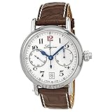 Longines Herren Chronograph Automatik Uhr mit Leder Armband L27754233