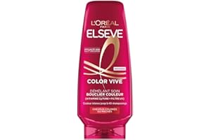 L'OREAL PARIS L'Oréal Paris - Après-Shampooing Soin Couleur - Protection Couleur Jusqu'à 10 Semaines - Pour Tous Types de Cheveux Colorés ou Méchés - Enrichi en Pivoine et Filtre UV - Elseve Color-Vive - 300 ml
