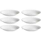 AC - Pack of 6 Deep Plates - Titan Model - &Oslash; 23 cm - Opal Glass - Dishwasher and Microwave Safe - Ideal for Home, Kitchen and