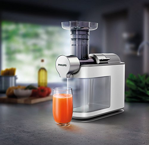 Philips HR1945/80 Slow Juicer, Entsafter für kaltes Pressen, maximale Nährstoffextraktion, weiß - 5