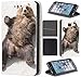 Produktbild CoverFix Premium Hülle für Huawei P8 Lite Modell 2017 Flip Cover Schutzhülle Kunstleder Flip Case Motiv (669 fauler Bär Braun)