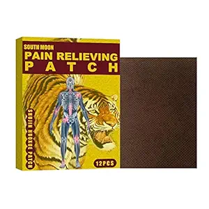 12PCS Tiger Plaster Patches Relax Meridian and Activate Collaterals Joint Damage Shoulder Lumbar Vertebra Patch for Treat Muscle Pain Stiffness Relieve Rheumatoid