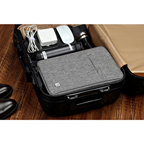DOMISO 14 Zoll Wasserdichtem Material Laptop Sleeve Case Tragbar Notebook Hülle Beutel Anti-Kratzern Schutzhülle Tasche Schutzabdeckung , Grau - 5