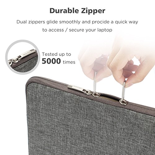 NIDOO 14″ Wasserdichtem Material Laptop Sleeve Case Tragbar Notebook Hülle Beutel Anti-Kratzern Schutzhülle Tasche Schutzabdeckung für 14 Zoll Notebook Computer (Grau) - 5