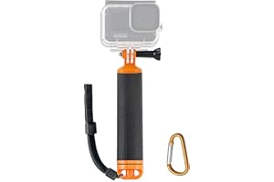 micros2u Waterproof Floating Handle (updated v2) Hand Grip. Compatible with GoPro Hero 13 12 11 10 9 8 7 6 5 4 3, Mini, DJI Osmo, Max, Insta360 + other Action Cameras