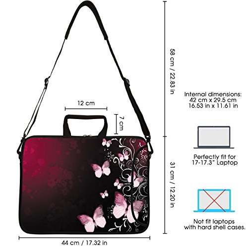 Sidorenko 17-17 3 Zoll Laptoptasche   Laptop Umh  ngetasche  Stilvolle Designer - Computer - Notebook-Schultertasche aus Neopren Schmutz- und Wasserab
