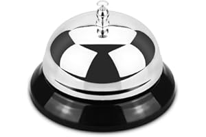 GENERIC Counter Call Reception Bell Stainless Steel Hand Held Desk Attention Ringer Waiter Servant Service For Hotels Schools Restaurants Reception Areas Hospitals Warehouses & Bars