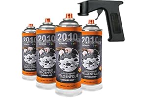 PAINTSYSTEMS REFINISH COLOURS Paintsystems 4 x400ml, Felgenfolie schwarz matt, inkl. Handgriff Spraymaster
