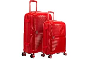 GYL Signature Set de 2 Valises – Moyenne + Grande, Bagages Rigides Légers 100% Polypropylène avec Serrure TSA, roulettes Pivotantes et Poignée Ergonomique – Rouge