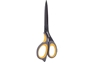 Deli E77757 Scissors – 210mm, Grey, Stainless Steel Blade, Ergonomic Handle, Super Soft Grip for Comfortable Use