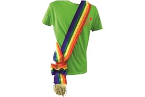 BrolloGroup Fascia Da Sindaco Arcobaleno A Fiocco Scorrevole Per Adulti Made In Italy Fasce Pace Multicolore Pride PS 04628