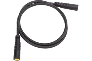 POENVFPO Bike Extension Cable, 3pin Waterproof Connector, ABS Plastic Rubber Electric Bike Extension Cable Modification Accessory