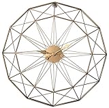 MRKE Wanduhr Groß 60CM XXXL Metall Lautlos Ohne tickgeräusche 3D Design Uhr