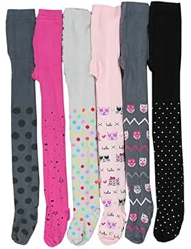 TupTam Mädchen Strickstrumpfhosen Baumwolle 6er Pack