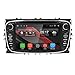Produktbild In Dash GPS DVD-Player Fit Ford Mondeo S-Max Fokus Galaxy C-Max Android 7.1 Autoradio Doppel DIN Stereo 17,8 cm Touchscreen Unterstützung Spiegel Link 4 G Wifi USB SD cam-in OBD2 DAB + DVR Schwarz Farbe