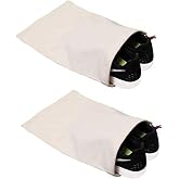 stonehill Gathered Raw Cloth Shoe Bag 30x40 cm. 2 Pieces (Unprinted)