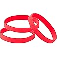 THXIY 100PCS Blank Silicone Wristbands Elastic Universal Bracelets Rubber Wholesale Bracelet bands bulk