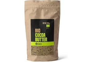 VanaVita BIO Kakaobutter - vielseitiges Pflanzenfett aus Kakaobohnen, zarter Geschmack & Aroma von Bitterschokolade, ideal für Glasuren, Schokolade & Desserts, antioxidantienreich & vegan, 250 g
