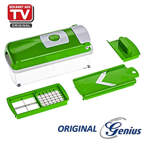 Genius A33719 Gemüse- und Obstschneider, Kunststoff, apfel-grün, 22.2 x 10 x 8.19 cm