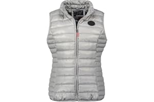 Geographical Norway Annecy kamizelka Basic Lady - ciepła kamizelka futrzana sezon jesień zima wiosna - damska wygodna kurtka bez rękawów - długi rękaw wiatroszczelna parka styl